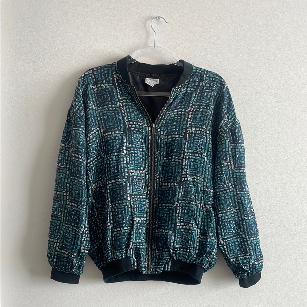 Vintage Silk Bomber Jacket